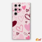 Pink Theme Hearts Mobile Skin