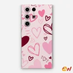 Pink Theme Hearts Mobile Skin